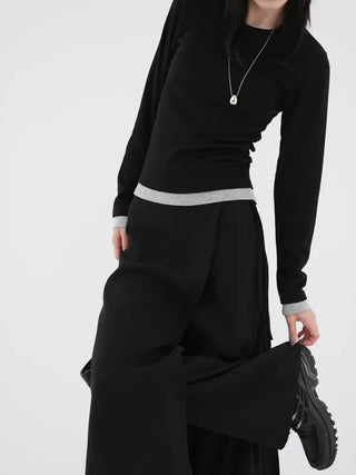 Rain Color Block Layered T-shirt