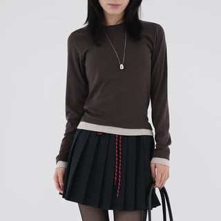 Rain Color Block Layered T-shirt