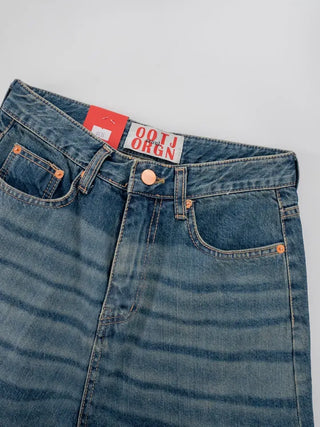 EN Denim Maxi A-line Skirt