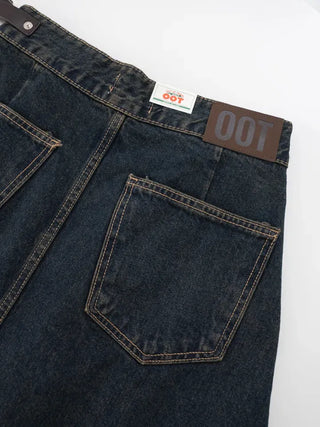 Kent Denim Midi Pleated Skirt