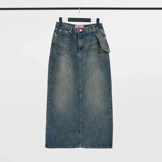 Rico Unique Hip Bag Denim Long Skirt