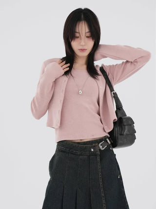 Heyri Cotton Daily Sleeveless & Cardigan