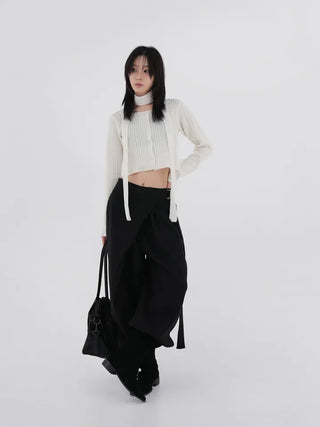 Kozel Crop Texture Cardigan
