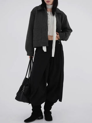 Kozel Crop Texture Cardigan