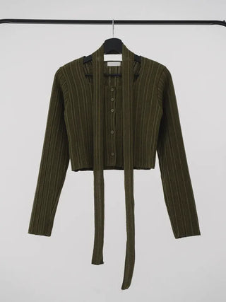 Kozel Crop Texture Cardigan
