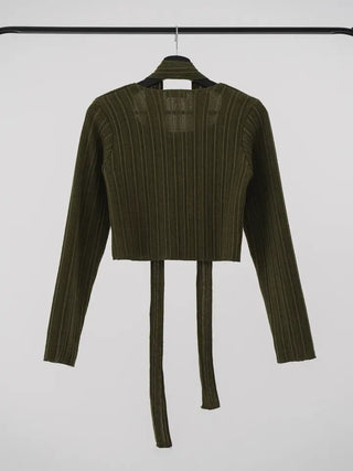 Kozel Crop Texture Cardigan