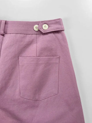 Fren One-Pin Tuck Cotton Shorts