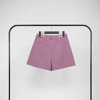 Fren One-Pin Tuck Cotton Shorts