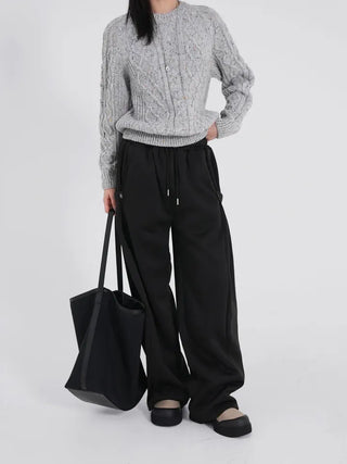 Laura Brushed-Lined Wide Pants