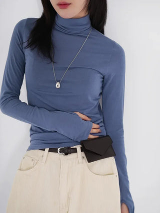 Rimo Hand Warmer Turtleneck T-shirt