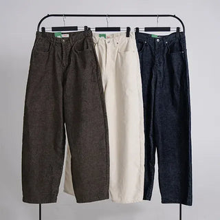 Riena Big Pocket Wide Corduroy Denim Pants