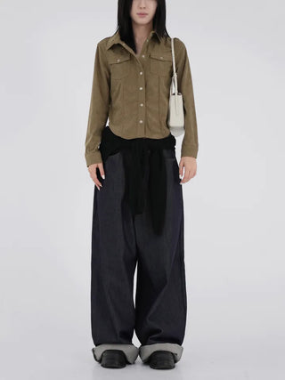 Anla Pocket Corduroy Shirt
