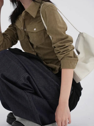 Anla Pocket Corduroy Shirt