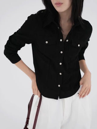 Anla Pocket Corduroy Shirt