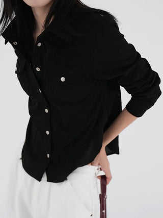 Anla Pocket Corduroy Shirt