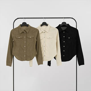 Anla Pocket Corduroy Shirt