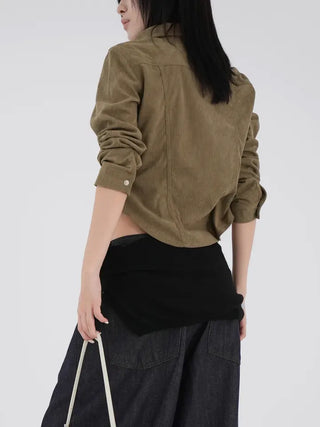 Anla Pocket Corduroy Shirt