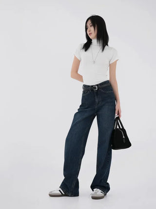 Luba Demure mock turtleneck short sleeve tee