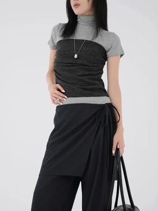 Luba Demure mock turtleneck short sleeve tee