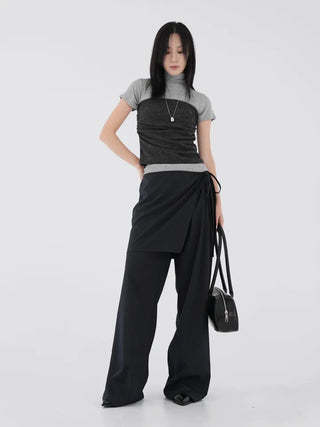 Luba Demure mock turtleneck short sleeve tee