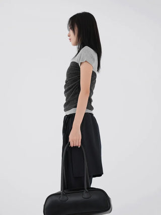 Luba Demure mock turtleneck short sleeve tee