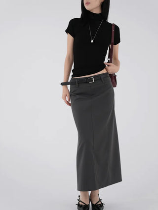 Luba Demure mock turtleneck short sleeve tee