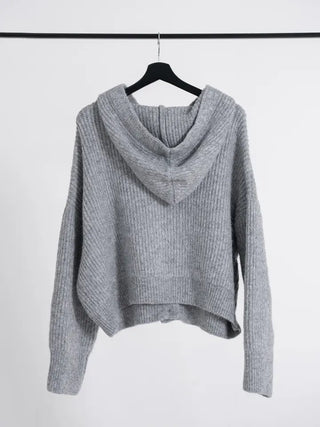 Hera Alpaca Knit Hooded Cardigan