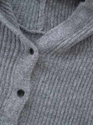 Hera Alpaca Knit Hooded Cardigan