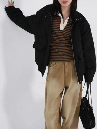 Kaz Suede High-Neck Jumper