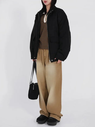 Kaz Suede High-Neck Jumper