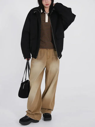 Kaz Suede High-Neck Jumper