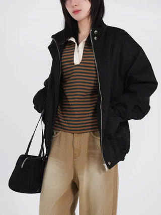 Kaz Suede High-Neck Jumper