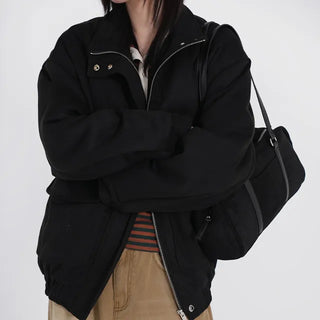 Kaz Suede High-Neck Jumper