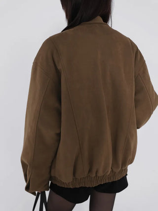 Kaz Suede High-Neck Jumper