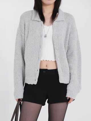 Kenny Collar Boucle Cardigan