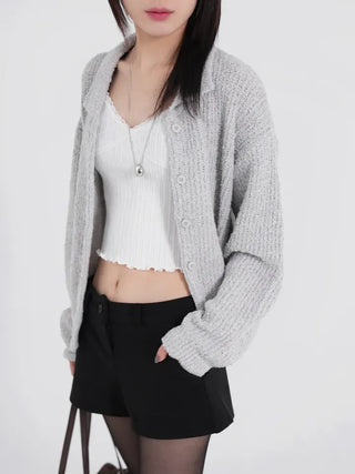 Kenny Collar Boucle Cardigan