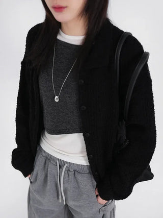 Kenny Collar Boucle Cardigan