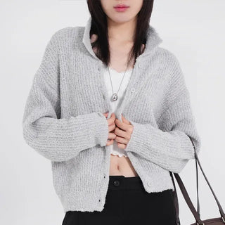 Kenny Collar Boucle Cardigan