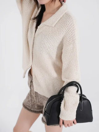 Kenny Collar Boucle Cardigan