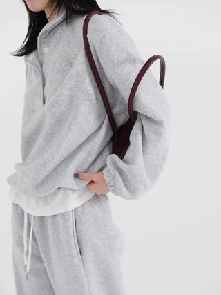 Mohi Fleece Button Sweatshirt