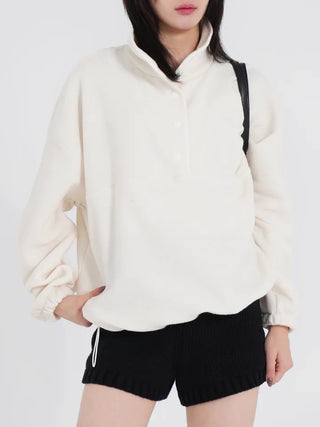 Mohi Fleece Button Sweatshirt