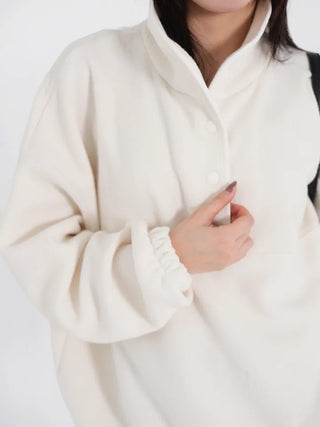 Mohi Fleece Button Sweatshirt