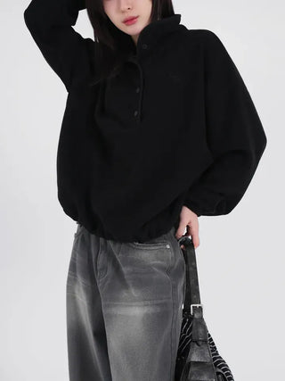 Mohi Fleece Button Sweatshirt