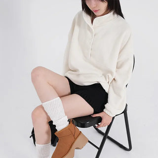 Mohi Fleece Button Sweatshirt