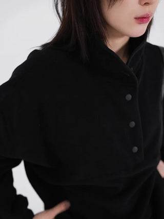 Mohi Fleece Button Sweatshirt