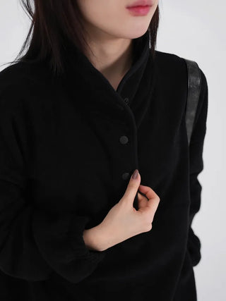 Mohi Fleece Button Sweatshirt