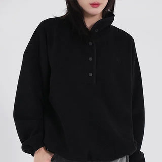 Mohi Fleece Button Sweatshirt