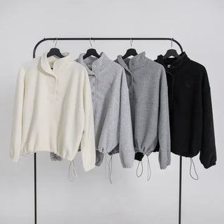 Mohi Fleece Button Sweatshirt