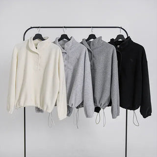 Mohi Fleece Button Sweatshirt