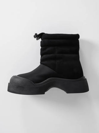Brun suede platform boots